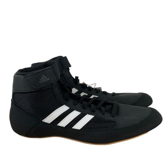 Adidas HVC Wrestling LUTTE Boxing Shoes Men\'s Size 10.5 Mid Top Lace Up Black main image 9